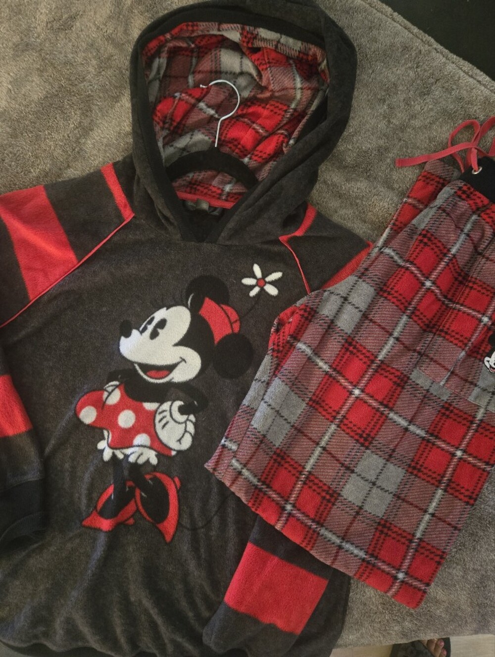 Disney Luxe Black Hoodie with Red Accent